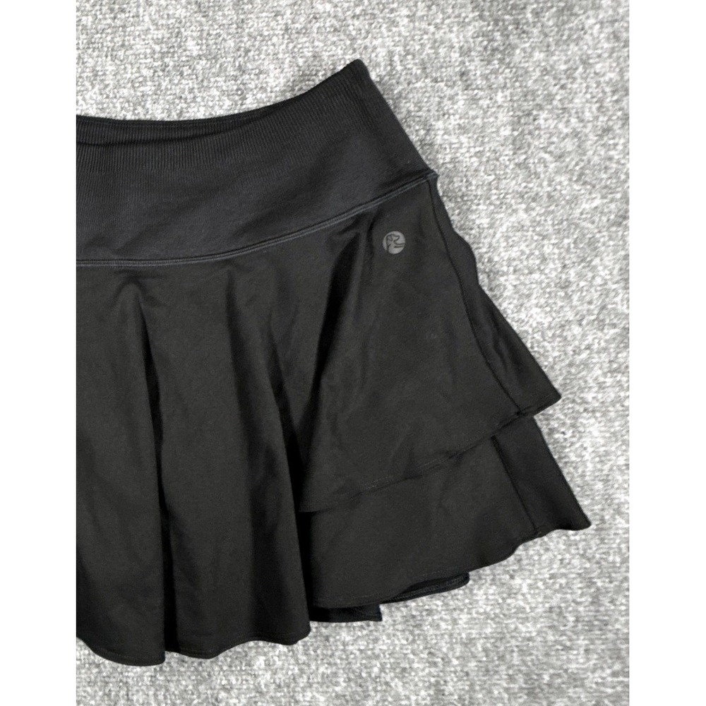Rhoback Womens Size Medium Black Tiered Ruffle Active Golf Tennis Skort - Picture 3 of 14